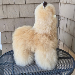 17" Standing Fur Alpaca Toy Toys Fawn