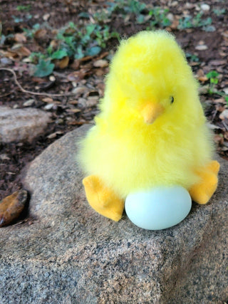 5" Fur Alpaca Yellow Chick Toys
