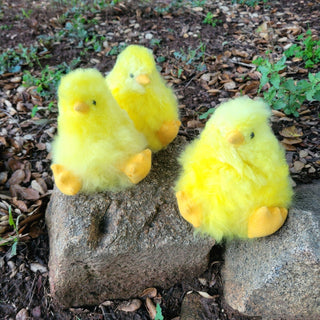 5" Fur Alpaca Yellow Chick Toys