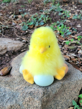 5" Fur Alpaca Yellow Chick Toys 