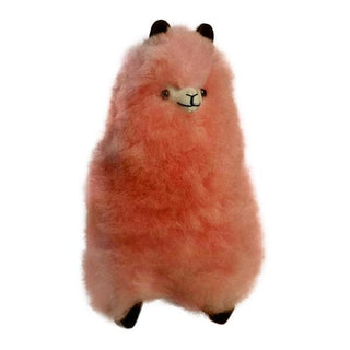 9" Standing Fur Alpaca Toy Toys Pink