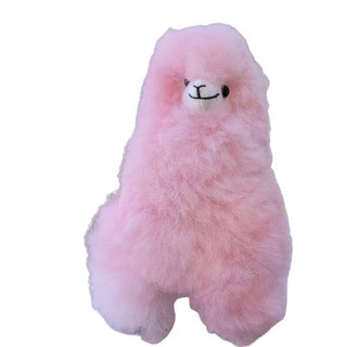 9" Standing Fur Alpaca Toy Toys Pink