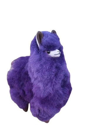 9" Standing Fur Alpaca Toy Toys Purple
