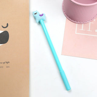 Adorable Alpaca Gel Ink Pen Fun Blue