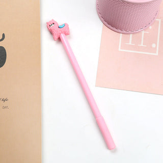 Adorable Alpaca Gel Ink Pen Fun Pink