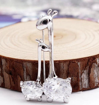 Alpaca and Cria Jewelry Pin - Alpaca Brooch Jewelry Silver