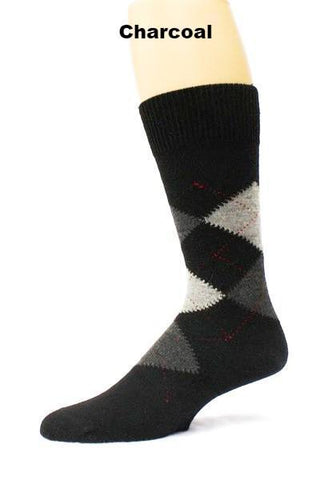Alpaca Argyle Socks Socks X-Large Charcoal
