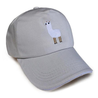 Alpaca Baseball Cap Hat AlpacaStanding OffWhite