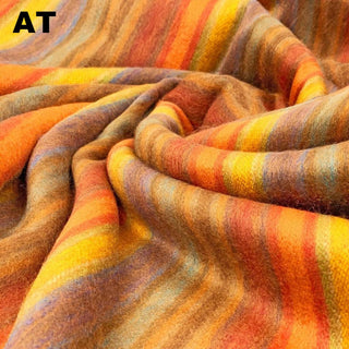 Alpaca Bed Blanket - Striped Blankets