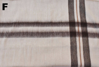 Alpaca Bed Blanket - Striped Blankets