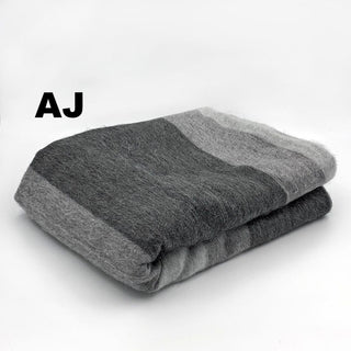 Alpaca Bed Blanket - Striped Blankets