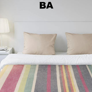 Alpaca Bed Blanket - Striped Blankets