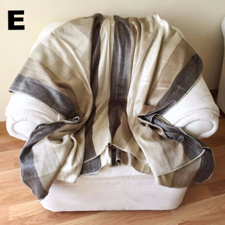 Alpaca Bed Blanket - Striped Blankets