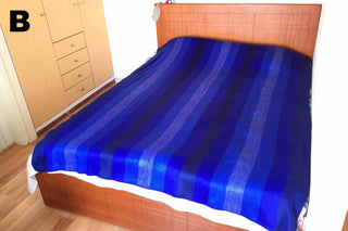 Alpaca Bed Blanket - Striped Blankets 