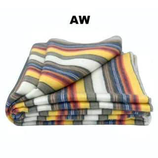 Alpaca Bed Blanket - Striped Blankets