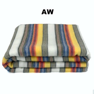 Alpaca Bed Blanket - Striped Blankets