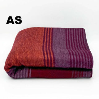 Alpaca Bed Blanket - Striped Blankets