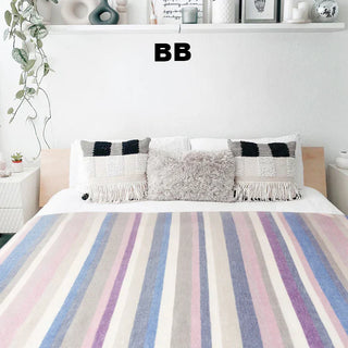 Alpaca Bed Blanket - Striped Blankets