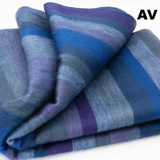 Alpaca Bed Blanket - Striped Blankets