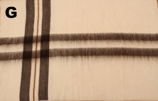 Alpaca Bed Blanket - Striped Blankets
