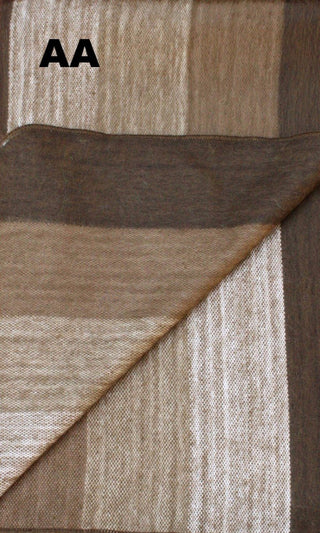 Alpaca Bed Blanket - Striped Blankets AA