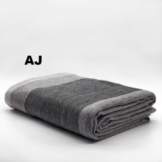 Alpaca Bed Blanket - Striped Blankets AJ