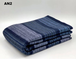 Alpaca Bed Blanket - Striped Blankets AN2