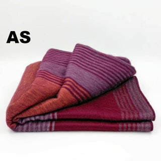 Alpaca Bed Blanket - Striped Blankets AS