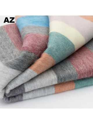 Alpaca Bed Blanket - Striped Blankets AZ