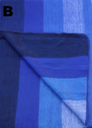 Alpaca Bed Blanket - Striped Blankets B