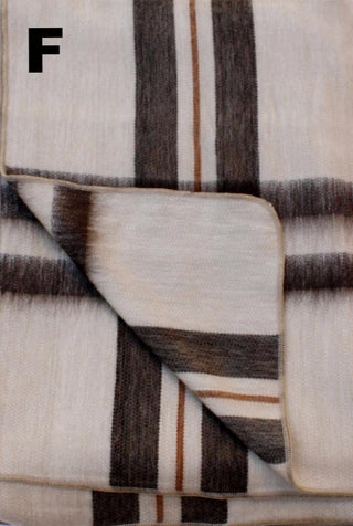 Alpaca Bed Blanket - Striped Blankets F