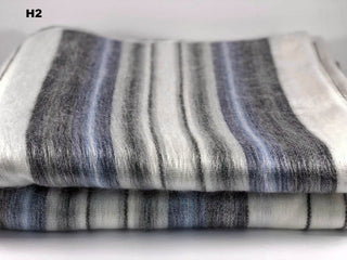 Alpaca Bed Blanket - Striped Blankets H2