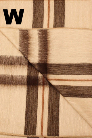 Alpaca Bed Blanket - Striped Blankets W