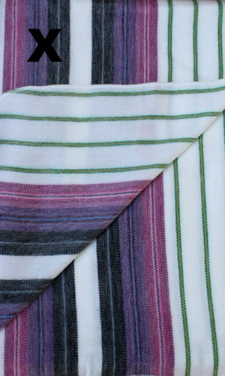 Alpaca Bed Blanket - Striped Blankets X