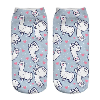 Alpaca Dreams of Love Socks Socks