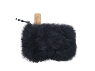 Alpaca Fur Clutch Purse Toys Black