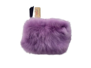 Alpaca Fur Clutch Purse Toys Violet