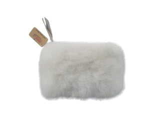 Alpaca Fur Clutch Purse Toys White