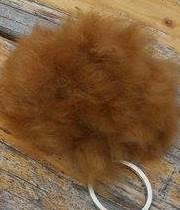 Alpaca Fuzzball Keychain Fun Medium Brown 