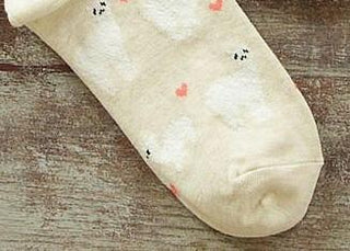 Alpaca Love No-Show Cotton Socks Socks Khaki