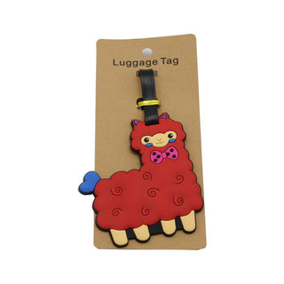 Alpaca My Bags Luggage Suitcase Tags Fun Red