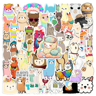 Alpaca Stickers Glossy Fun 