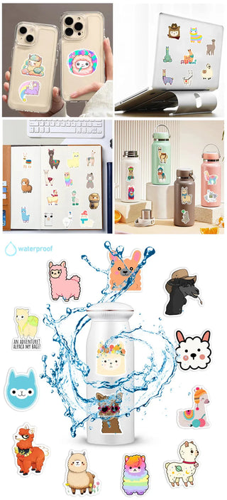 Alpaca Stickers Glossy Fun