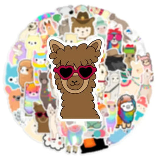 Alpaca Stickers Glossy Fun 