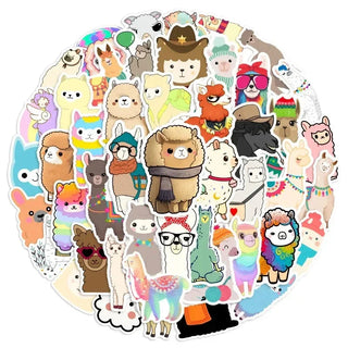 Alpaca Stickers Glossy Fun