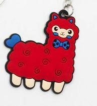 Alpaca Tag Keychain Fun Red