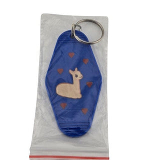 Alpaca Vintage Motel Keychain Souvenir Jewelry