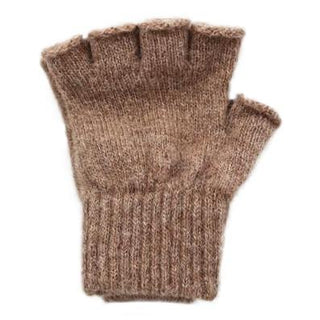 Alpaca Work/Play Fingerless Alpaca Gloves Gloves Small Camel
