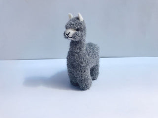 Alpacadorable Hand Made Baby Alpaca Ornaments Holiday 3 inch Grey