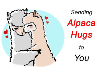 AlpacaGrams Alpaca Greeting Cards FUN Sending Alpaca Hugs to You 